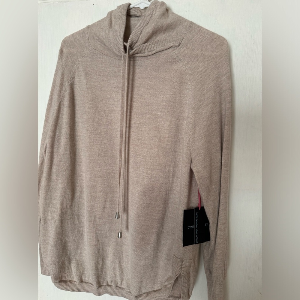 Cynthia Rowley Beige Merino Wool Knit